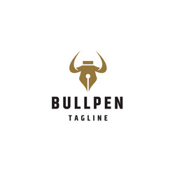 Bull pen logo Royalty Free Vector Image VectorStock Bull pen logo Royalty Free Vector Image VectorStock