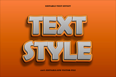 text style editable effect 3d emboss vector image