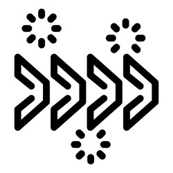 three arrows pointing right with loading circles vector image