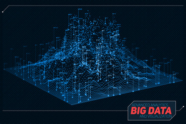 abstract 3d big data visualization vector image