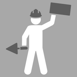 builder icon from basic plain set vector image