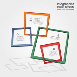 infographic report template with frames and icons vector image