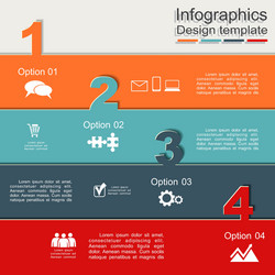 infographic report template with numbers and icons vector