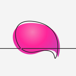 speech bubble flow liquid shape continuous line vector image