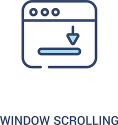 Window scrolling right concept 2 colored icon vector