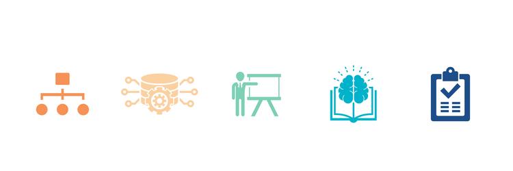 Classification data processing training Royalty Free Vector