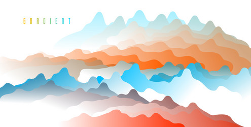 gradient fluid abstract shape 3d color vector image