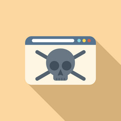internet software icon flat malware report vector image