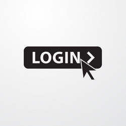 login with mouse icon for web and mobile vector image