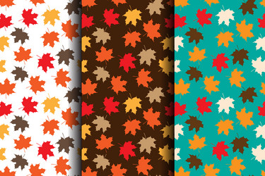 autumn seamless abstract pattern with red yellow vector image