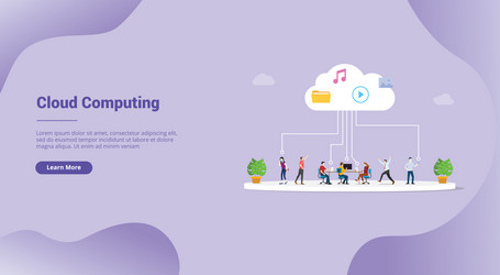 cloud computing technology file saving vector image