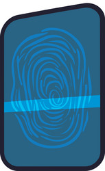 Fingerprint code security system protection icon vector