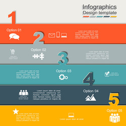 infographic report template with numbers and icons vector image