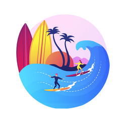 Surfing school concept metaphor vector