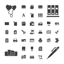 37 paper icons vector