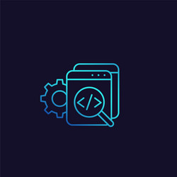 code review software app development icon vector image