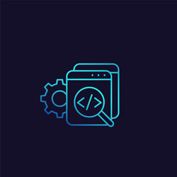 code review software app development icon vector