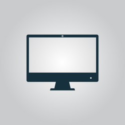 Computer display icon monitor symbol vector