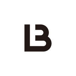Letter b lines curve geometric symbol simple logo Vector Image