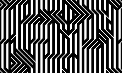 Tech style seamless linear pattern monochrome vector