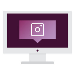 Web icon of modern lineart camera digital vector