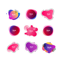 bright multi layer irregular shapes set vector image