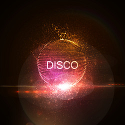 disco neon sign vector