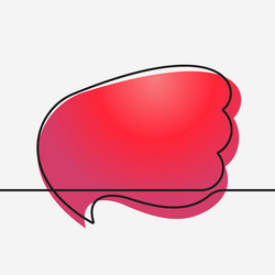speech bubble flow liquid shape continuous line vector image