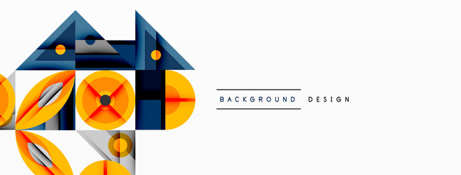 abstract geometric pattern blue yellow shapes vector image
