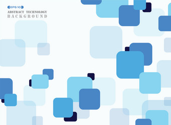Blue Geometric Square Pattern vector image