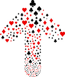 forward directional arrow composition with playing vector image