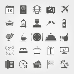 Hotel icon set vector