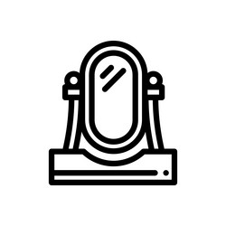 mirror icon thin linear style design isolated vector image