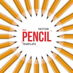 realistic yellow graphite office pencil vector