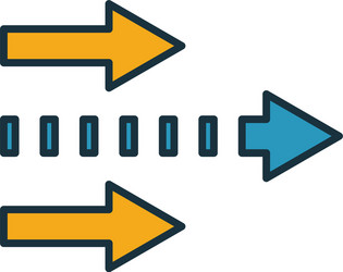 Right leading icon simple element from vector