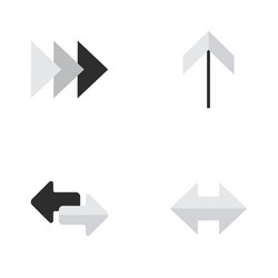 set of simple indicator icons vector