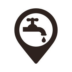 water tap map pin location gps vector