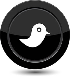 Button with bird vector