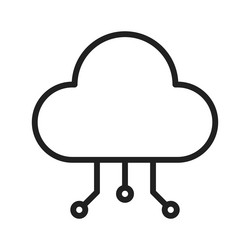 Cloud data distribution icon image vector