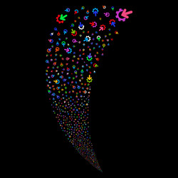 gear integration random stream vector image