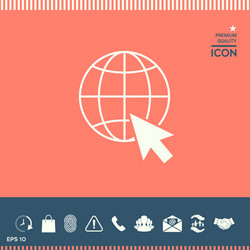 go to web internet icon vector image