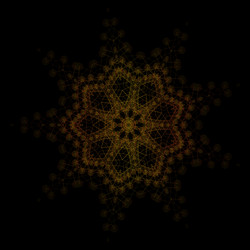 Mandala oriental ornament abstract linear vector