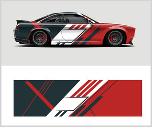 Modern Car Wrap Pattern Vector Image
