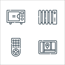 Electronics line icons linear set quality vector