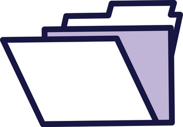 folder file document line style icon vector image