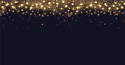 Golden Glitter Festive Background Vector Image