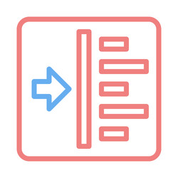 horizontal filter icon with data representation vector image