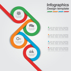 Infographic report template with lines and icons vector