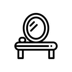 mirror icon thin linear style design isolated vector image