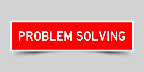 square label banner with word problem solving vector